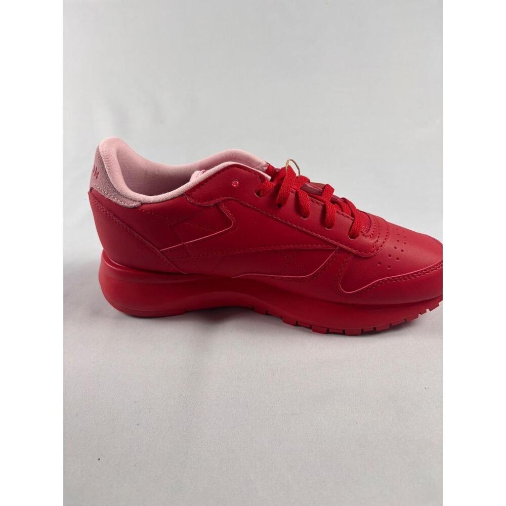 NIB Reebok Classic Leather SP Vector Red Pink Glow Sneakers Youth 5.5